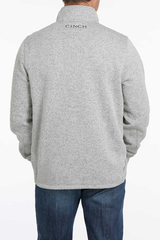 Cinch Men's Sweater Grey 1/4 Zip Lg
