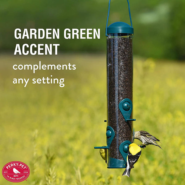 Perky Pet 2 In 1 Finch Green Feeder : Holds 1.5lbs