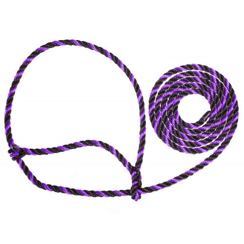 Rope Cattle Halters : Black with Purple Flecks | Heritage Animal Health