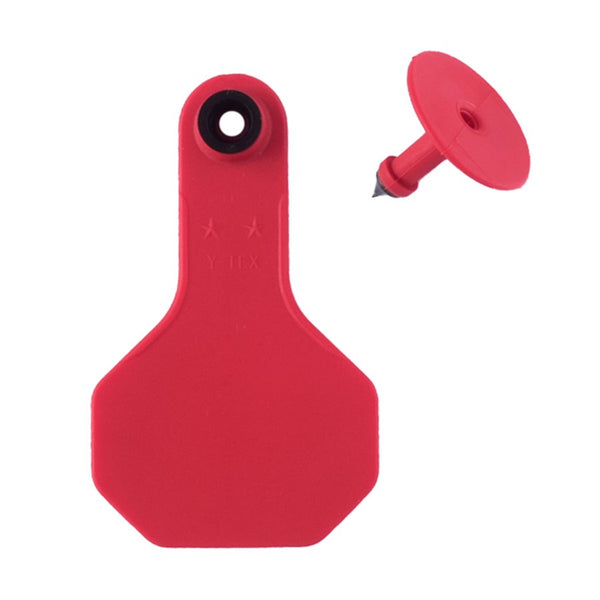 Y-Tex Red All American 2 Star Tags Small Blank : Pack of 25