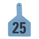 Z Tag Blue No Snag Cow ID Numbered Tags 101 - 125 : Pack of 25