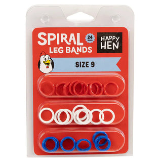 Happy Hen Spiral Leg Bands Size 9