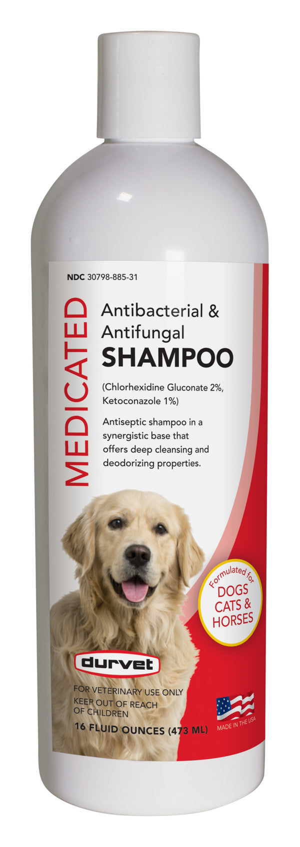 Durvet Medicated Antibacterial & Antifungal Shampoo : 16oz