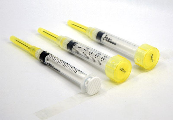 Ideal 3ml Luer Lock Hard Pack Syringes w/ 20gauge x 1" Needles : 100ct