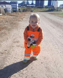 4-D Ag Kids HIVIS Bibbed Overalls Orange with Reflectors: Size 4-6 Y