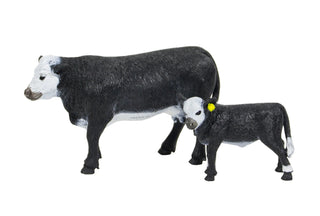 Big Country Toys Black Baldy Cow and Calf