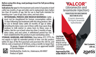Valcor (Doramectin/Levamisole) Injection for Cattle: 250ml