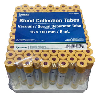 Blood Tube Yellow Serum Seperator 6ml : 100ct
