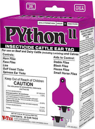 Python II Insecticide Tags : 20ct