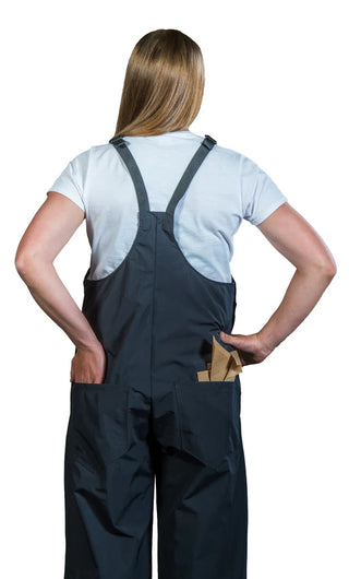 Udder Tech Waterproof Black Overalls: Medium