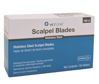 Vetone #10 Stainless Steel Scalpel Blades 100ct