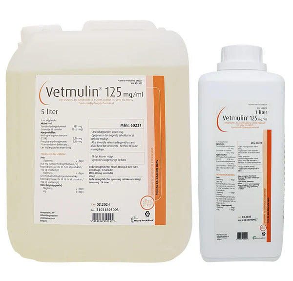 Vetmulin 12.5% Tiamulin Hydrogen Fumarate : 1L
