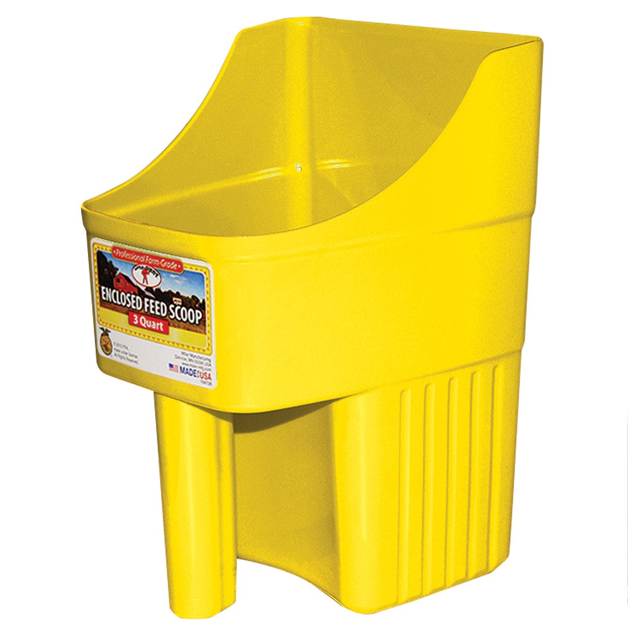 Feed Scoop Stand Up 3QT Yellow Heritage Animal Health