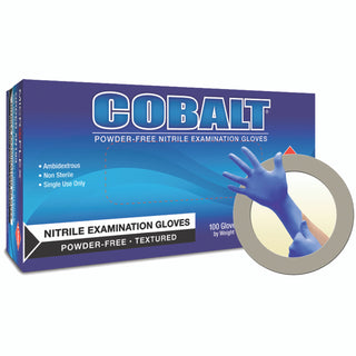 High Five Cobalt Blue Nitrile Powder Free Small Gloves : 100ct