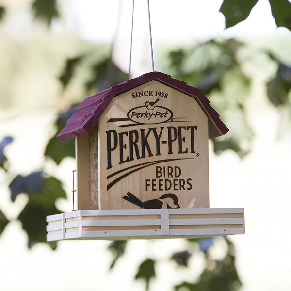 Perky Pet Wild Bird Feeder Wooden Barn : Holds 2lb