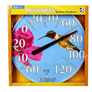 Thermometer Outdoor Garden : Hummingbird 12.5