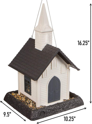 Wild Bird Feeder Small Church: Holds 5lbs