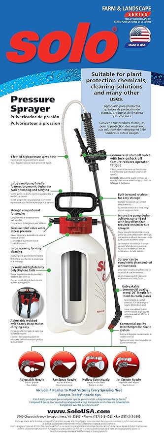 Solo 430 Series Sprayer :  4 Gal