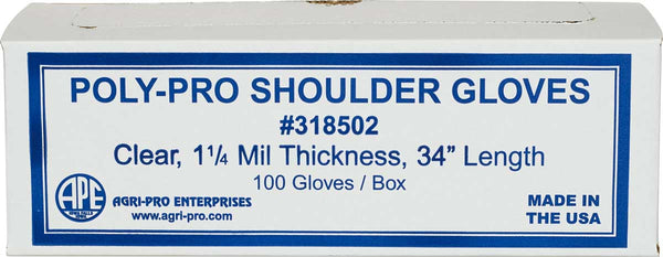 Polypro OB Shoulder Length Clear Gloves : 100ct