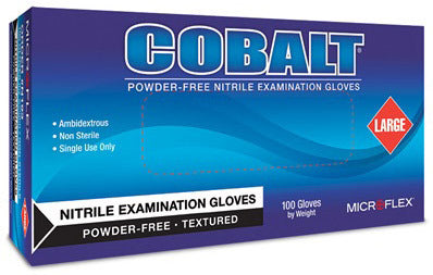 High Five Cobalt Blue Nitrile Powder Free Large Gloves : 100ct