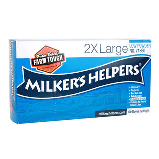 Milkers Helpers Powdered Gloves : 2XL 100ct