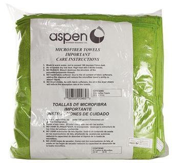 Microfiber Green Towels 12" x 12" : 25ct