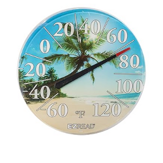 Thermometer Outdoor Garden : Beach Scene  12.5