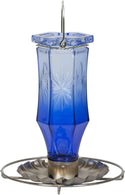Perky Pet Wild Bird Vintage Blue Glass Feeder : Holds .5lbs