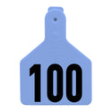 Z Tag Blue No Snag Calf ID Tag - Numbered 76 - 100 : Pack of 25