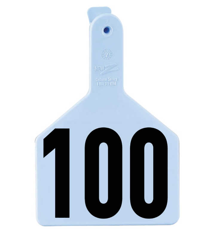 ヨシダエンデ官 Z Tag Blue No Snag Cow ID Numbered Tags 101 - 125 : Pack of 25
