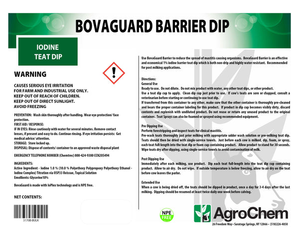 Bova Guard  1% Iodine Barrier Dip : 15gal