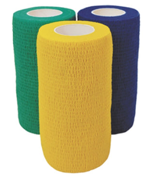Cohesiant Wrap Bright Assorted Colors (Yellow/Green/Blue): 4inches x 5yards 12ct