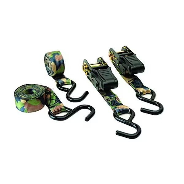 Camouflage Ratchet Tie Down : 4pack
