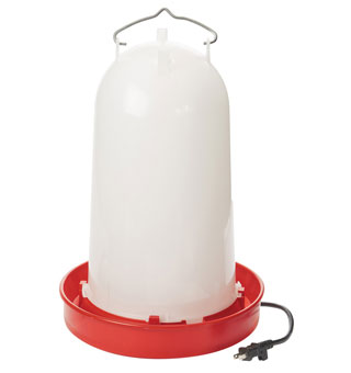 Little Giant Heated Plastic Poultry Waterer : 3 Gal