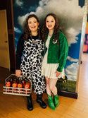 4-D Ag Adult Cow Print Bibbed Overalls : Small
