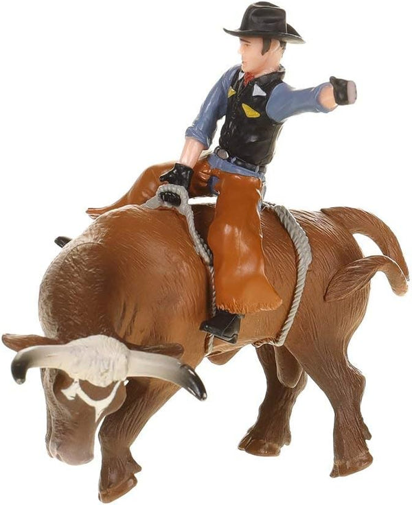 Little Buster Bucking Bull and Rider (Brown) LBT16
