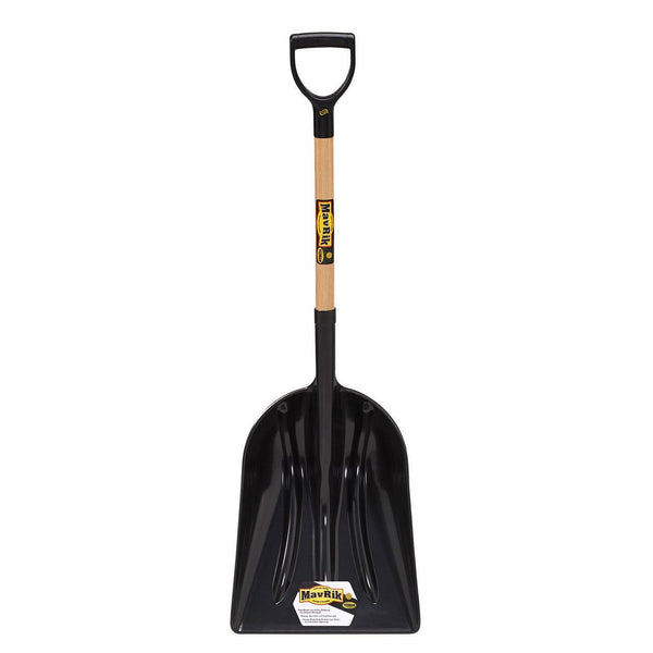 Poly Scoop Shovel with Handle : Black