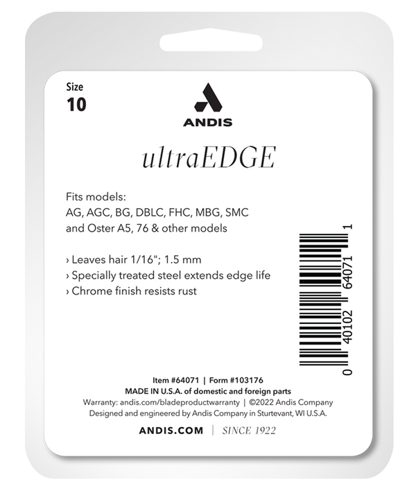 Andis Ultra Edge Clipper Blade : Number 10