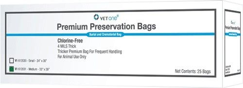 Vetone Premium 4ml Black Cadaver Bags 33" x 39" : 25ct