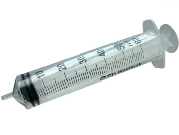 60ml Rigid Eccentric Tip Syringes : 20ct