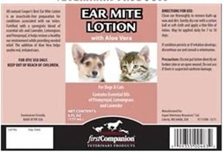 Ear Mite Repellent Lotion (No Pyrethrins) : 6oz