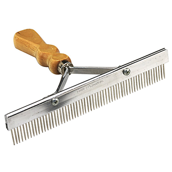 Stone Mfg Standard Grooming Comb with Wood Handle: 9"