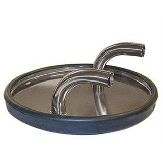 Stainless Steel Fresh Cow Lid with Two 5/8" Nipples