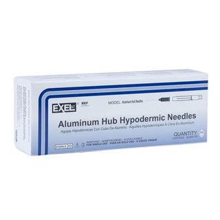 Excel Disposable Aluminum Hub 18 Gauge x 5/8 inch Needles : 100ct
