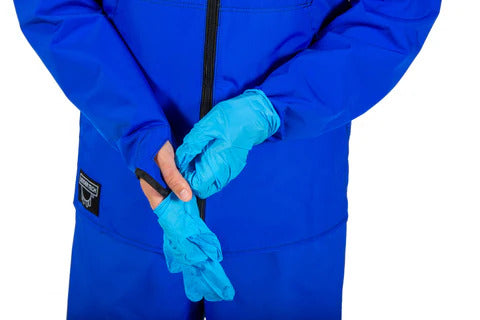 Udder Tech Jacket 1/2 Zipper Solid w/Thumbhole Blue : XL
