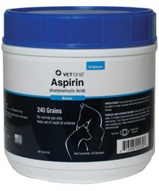 Aspirin Bolus 240 grain : 50ct
