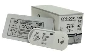 VetOne One-Dox Absorbable Suture Reverse Cutting Number 2-0 1/2 " Circle : 12ct