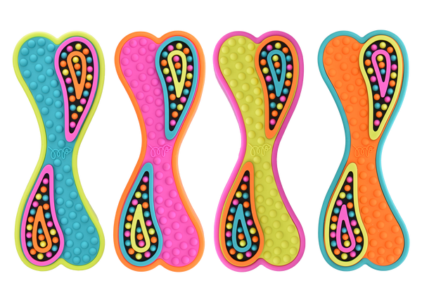 Grooverz TPR Bone Dog Toy Assorted : 7 inches