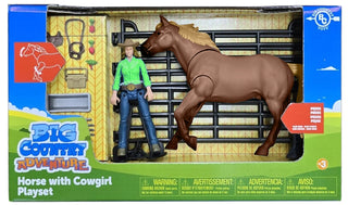 Big Country Toys Horse w/Cowgirl Playset : 19pc