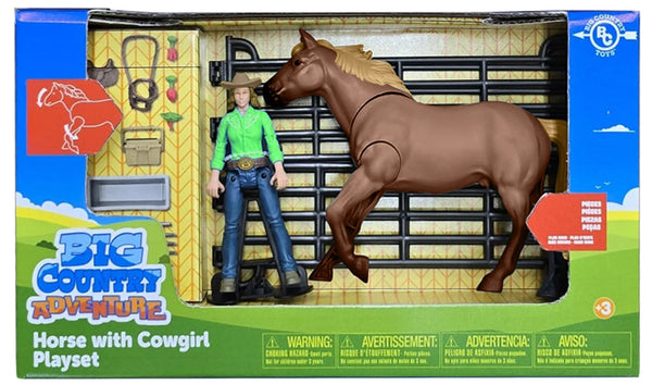 Big Country Toys Horse w/Cowgirl Playset : 19pc